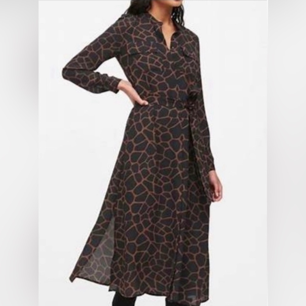 NWT Banana Republic Dress with tie belt and slip